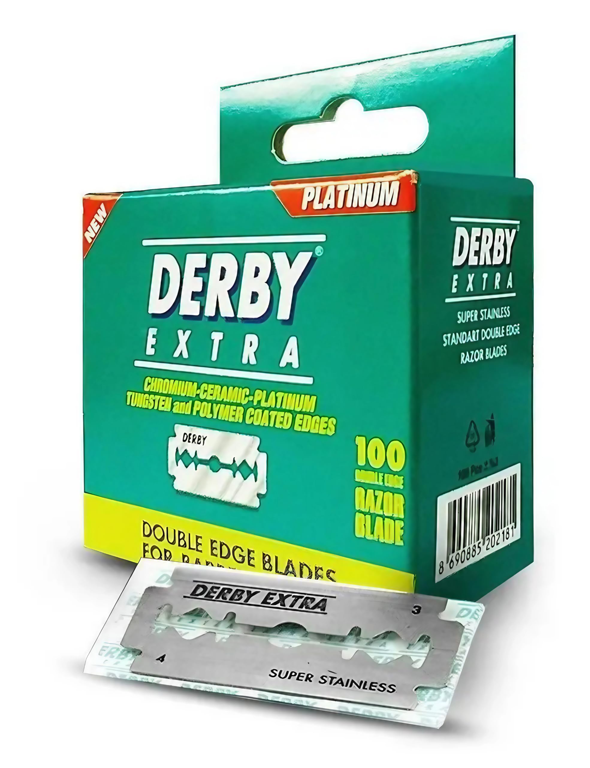 Derby Extra Double Edge Safety Razor Blades, 100 Count