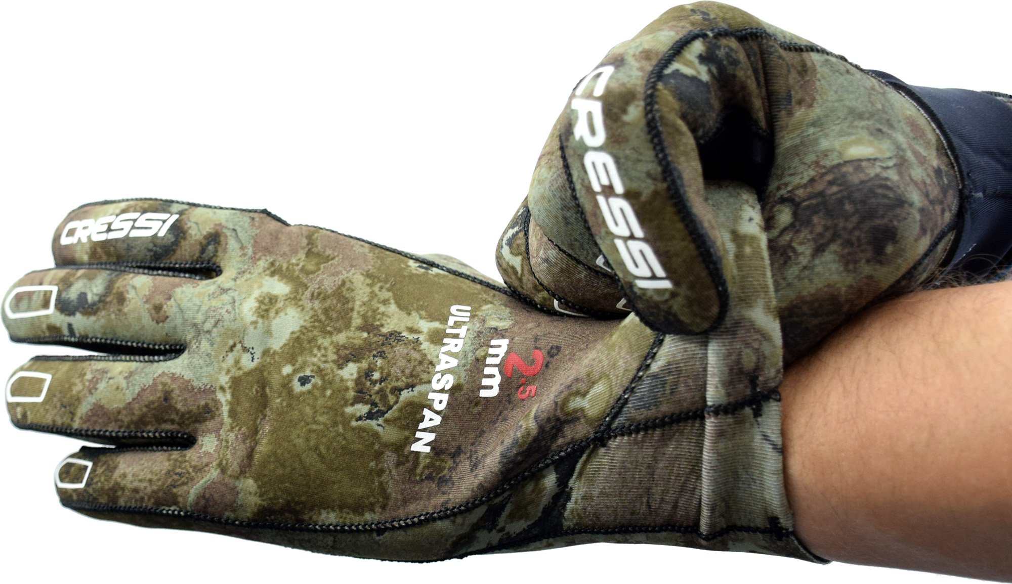 Cressi ULTRASPAN, 2.5mm Camo Diving Spearfishing Gloves Cressi