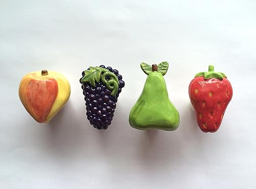 Amazon Com Ceramic Knobs Set Of 4 Fruit Drawer Pulls Handles