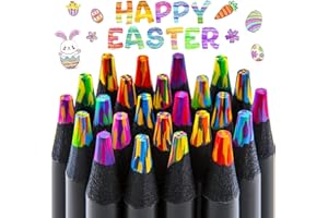 Kird Barken Stocking Stuffers, Art Supplies, 24 Rainbow Colored Pencils, Teen Girl Gifts Trendy Stuff, Multicolored Cool Stuf