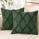 decorUhome Fall Faux Fur Forest Elf Throw Pillow Covers 18x18 Set of 2 | decorUhome Soft Accent Plush Couch Pillow Covers for