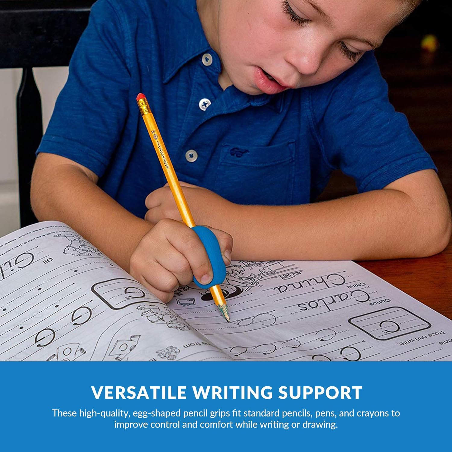 Special Supplies Egg Pencil Grips for Kids and Adults Colorful, Cushioned Holders for Handwriting, Drawing, Coloring - Ergonomic Right or Left-Handed Use - Reusable (12-Pack): Health & Personal Care