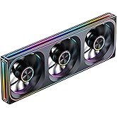 JONSBO ZA-360BR (Reverse) PC Case Fan,All(3)-in-One,Single Frame Unit with 3x120mm 3Pin ARGB Fans,PWM, Reverse Blade Silent w