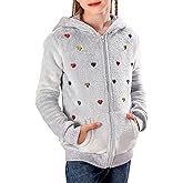 V.&GRIN Girl Zip up Hoodie Sweatshirt Soft Fuzzy Fleece Jacket with Pocket for Girls 5-16 Years