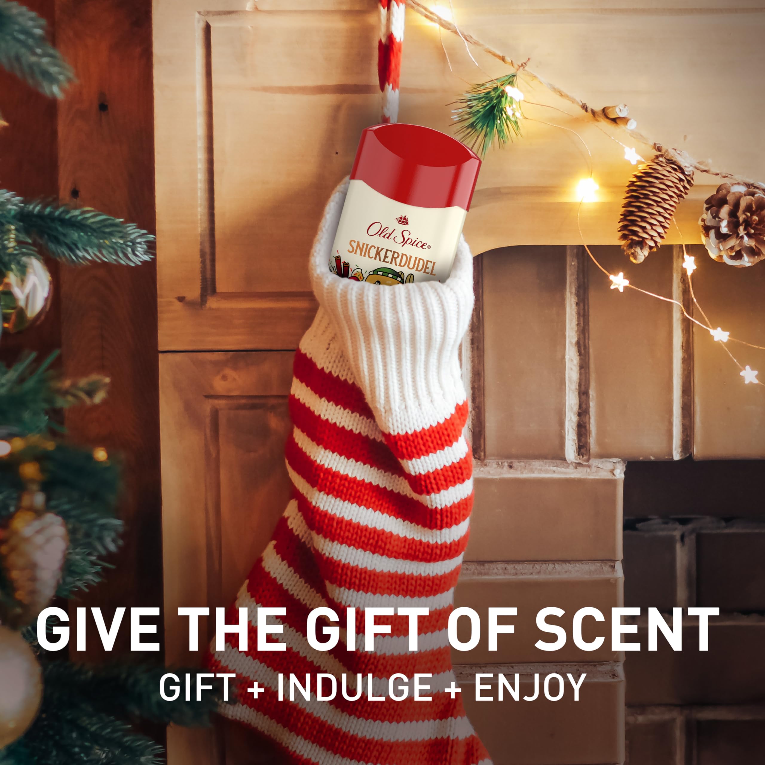 Old Spice Antiperspirant & Deodorant for Men, Holidudes Limited Edition, 24/7 Sweat Protection, Stocking Stuffer, Snickerdudel Sugar Cookie Scent, 2.6 oz