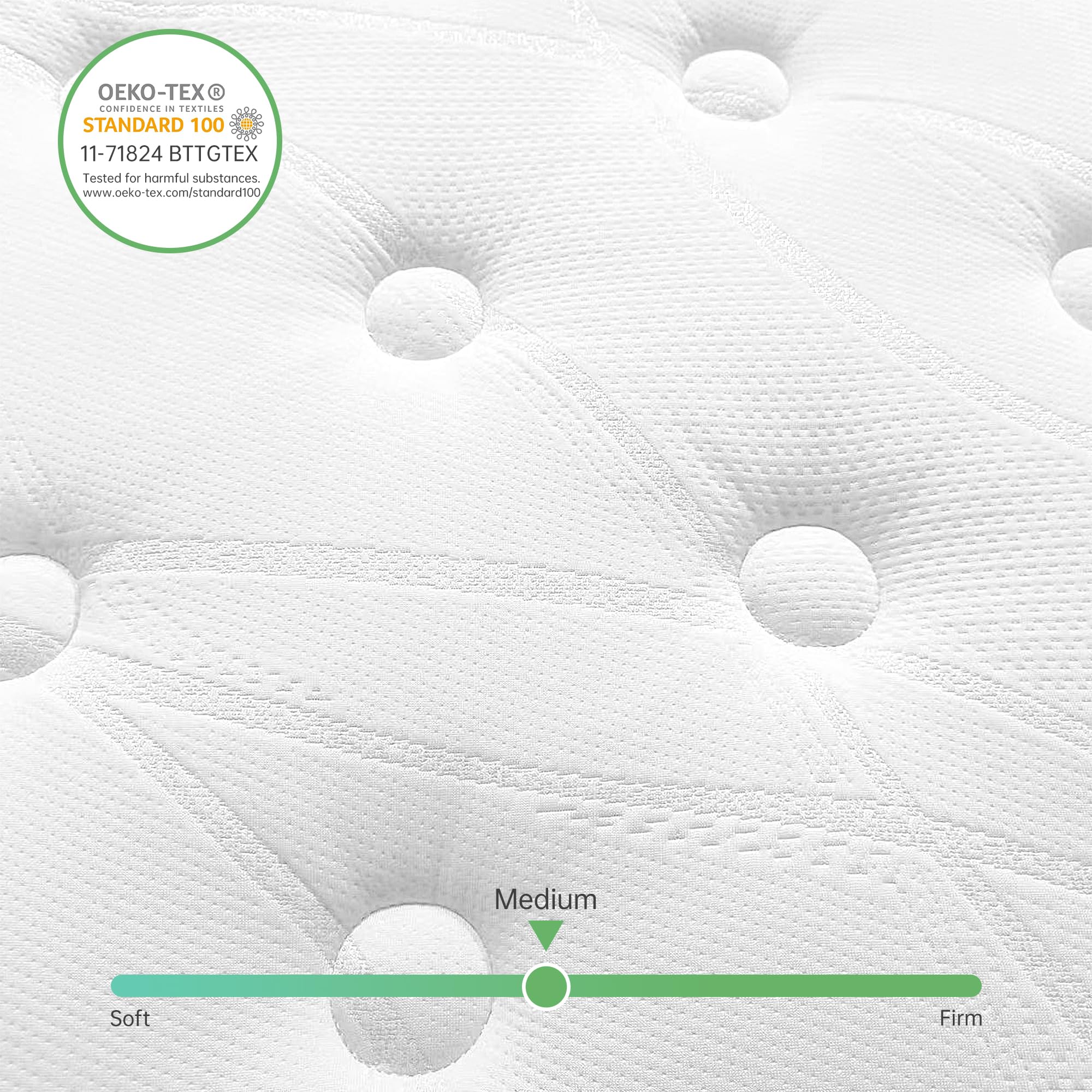 NIXNAP Double Size Mattress, 10 Inch Hybrid Mattress with Gel Memory Foam & Individually Pocket Spring, 9-Zone Orthopedic, Medium Firm for Pressure & Back Pain Relief, 135x190x25cm