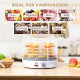 HOMCOM Five Tier Food Dehydrator 245W Adjustable 35-70C White view 3