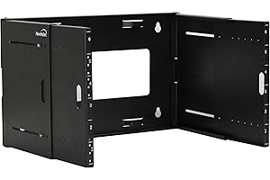 Navepoint 6U Wall Mount Bracket Extendable Network Equipment Rack Threaded Standard 19 Inch