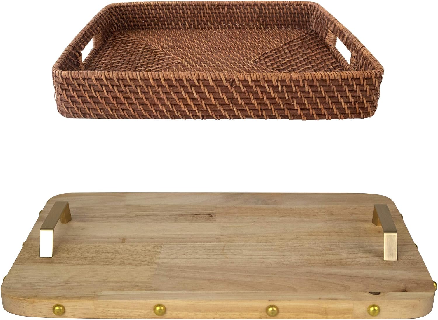 MadeTerra Golden Wood Serving Platter & Large