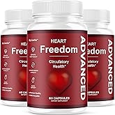 (3 Pack) Heart Freedom - Heart Freedom Capsules, Official HeartFreedom Pills All Natural Ingredients - Maximum Strength, Premium Advanced Formula Support Health & Wellness, 180 Capsules for 3 Months