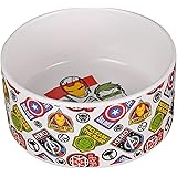 Marvel Comics Superhero Ceramic Dog Bowl, 6-Inch |Ceramic Dog Bowl With Official Marvel Characters | Medium Dog Food Bowl or 