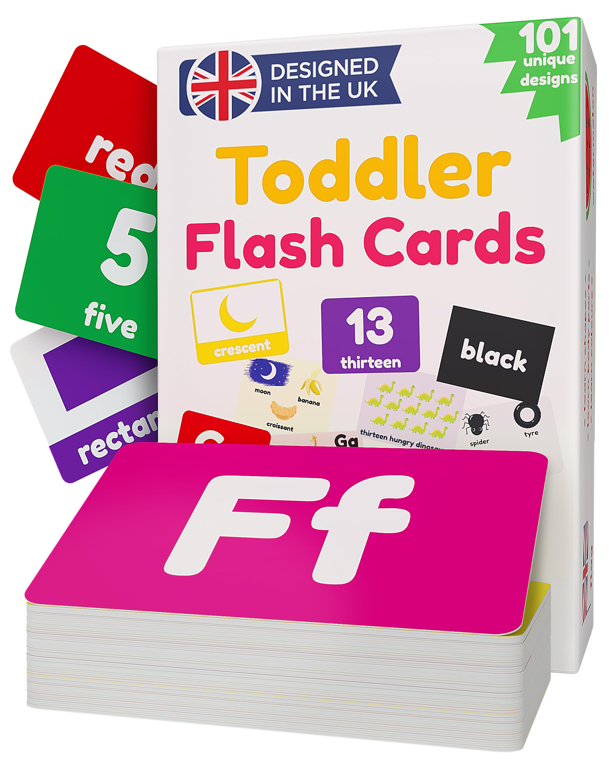 Flash Cards For Toddlers Age 1 2 3 | Alphabet Toddler Flashcards | Letters, Numbers, ABC, Animal, Colours Flash Cards for Kids | 101 Unique Toddler Learning Cards | Language & Speech Development Toys