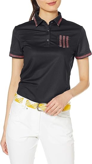 Amazon アディダスゴルフ メッシュストライプコンビネーション 半袖シャツ レディース Gld47 ブラック 日本 J S 日本サイズs相当 シャツ 通販