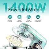 Aucma Stand Mixer 6.2L 1400W Kitchen Mixer with Bowl Hook Whip Beater Blue view 4