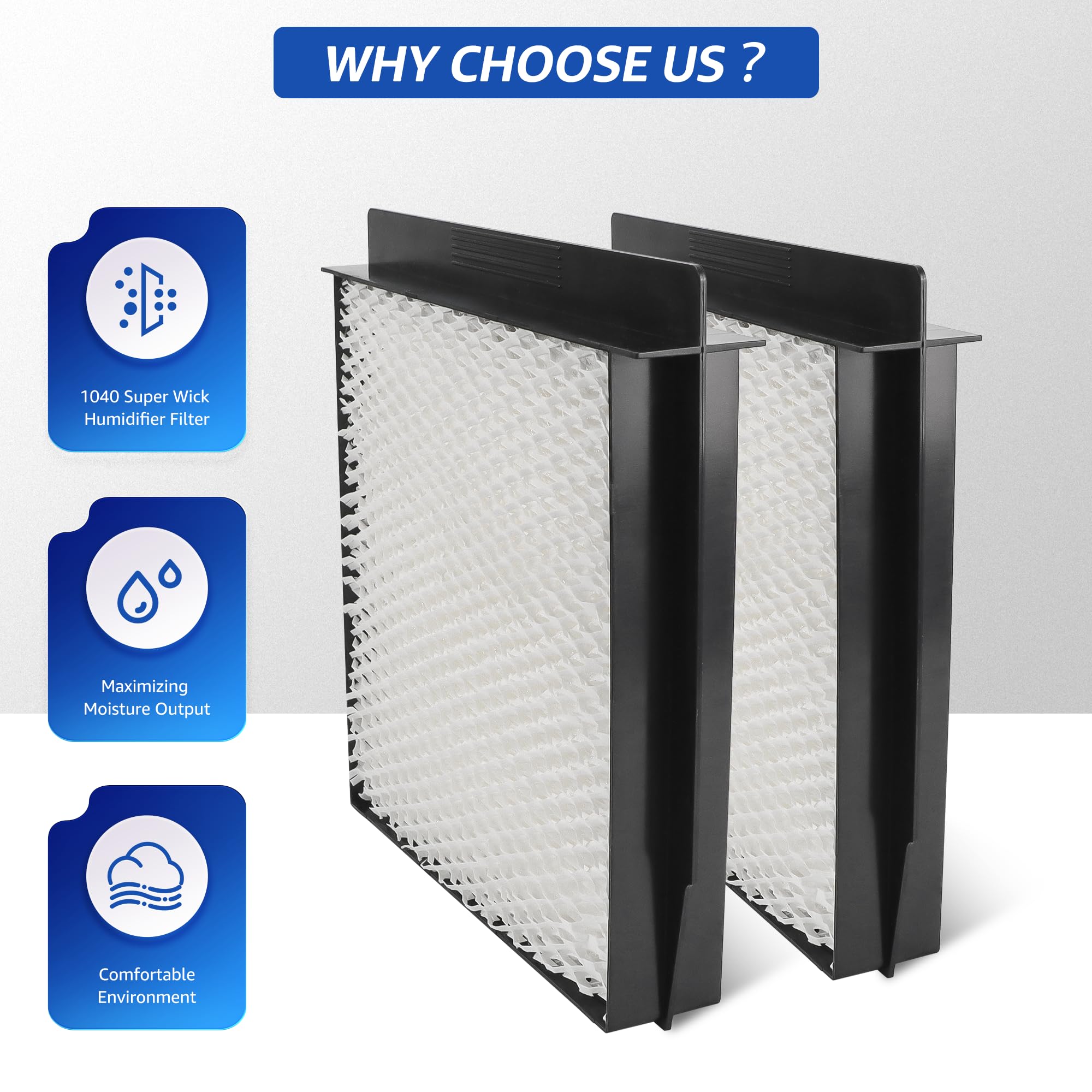 1040 Super Wick Humidifier Filter Replacement for Essick Air AIRCARE Humidifiers Filter B40 B40-C 3D6 100 5D6 700 7D6 100 D46 720 CM330AWHT CM330ABLK CM330DWHT CM330DBLK - 4 Pack