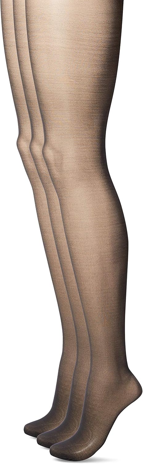 L'eggs Women's Energy 3 Pack Control Top Sheer Toe Panty Hose at  Women’s Clothing store