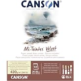 Canson Mi-Teintes Velvet Pastel Paper Pad, Cream White, 9.4x12.6 in | 12 Sheets (264lb/430g)