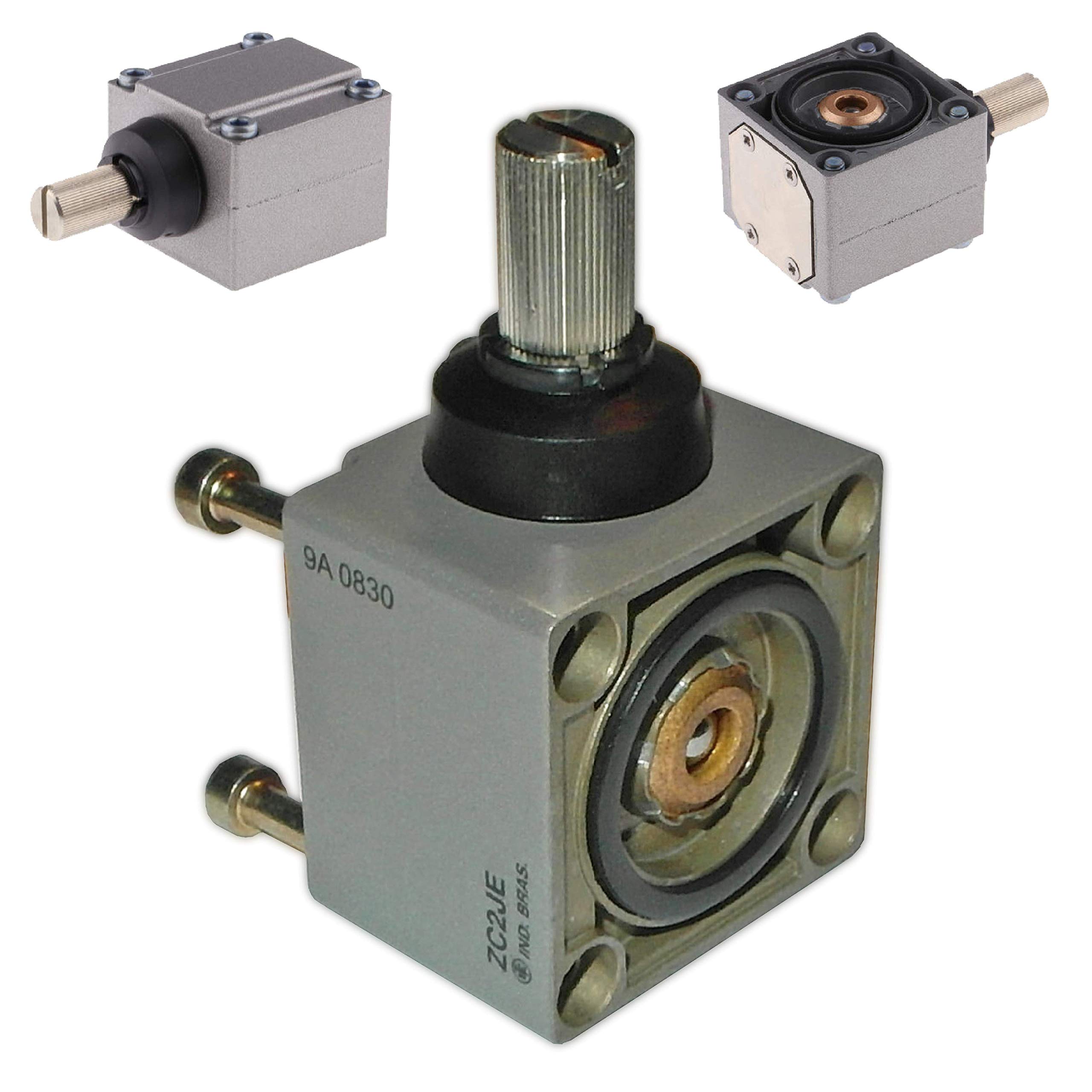 Telemecanique OsiSense XC - Rotary Limit Switch Head CW and CCW Switch Actuation, Lateral Approach, Single Direction, Metal, ZC2JE05