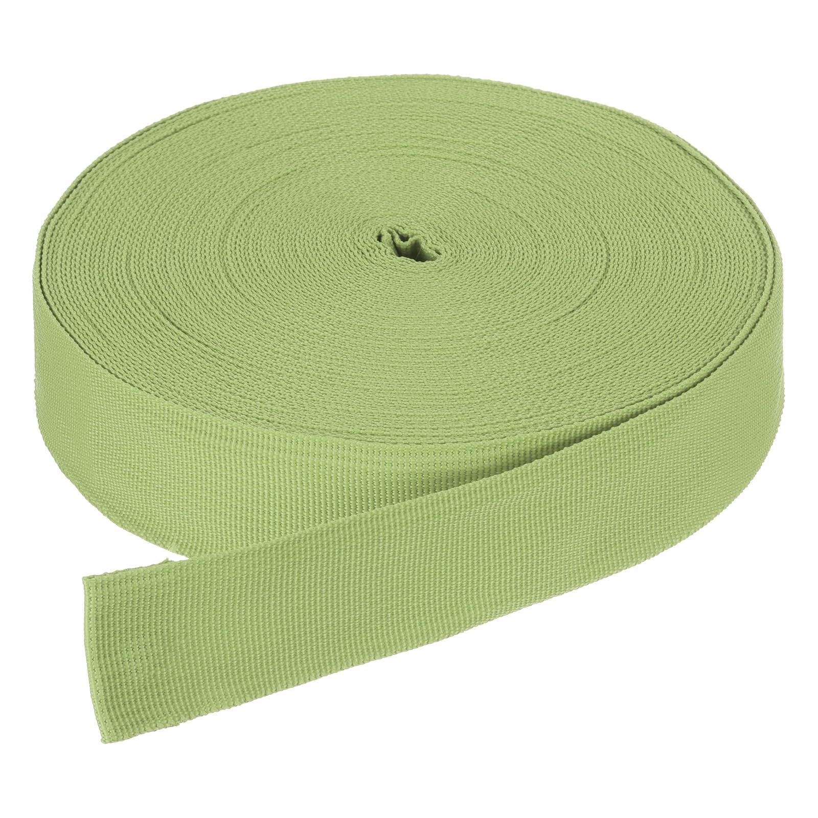 DMiotech 25 Yard x 1 1/2 Inch Width Nylon Webbing Strap Poly Flat Webbing Strapping for DIY Craft Backpack Strapping, Sewing, Outdoor Gear Repair, Light Green