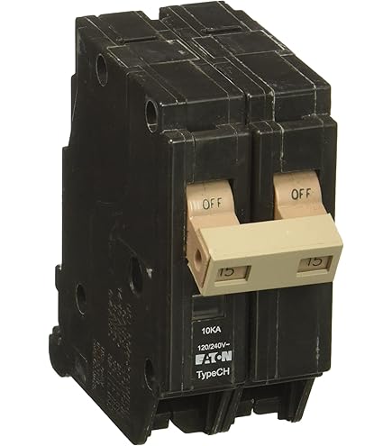 Eaton CHF215 Breaker, 15A, 2P, 120/240V, 10 kAIC, Type CH
