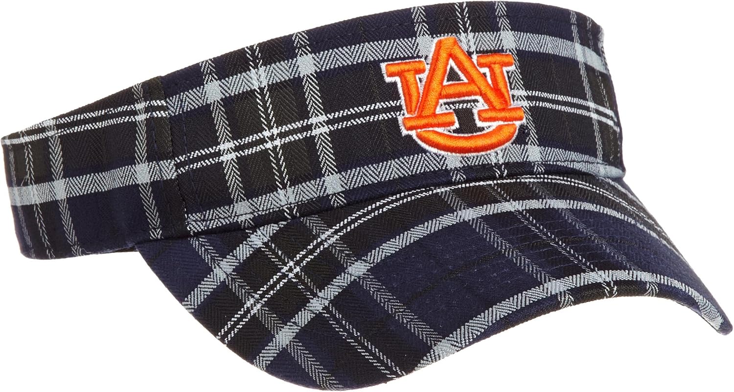 NCAA Men's Auburn Tigers Metro Visor (Navy Plaid, One Size