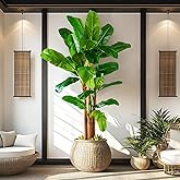 Erimda 9FT Artificial Banana Tree Tall Fake Banana Leaf Plant Faux Banana Silk Tree Faux Banana Leaves for Home Swimming Pool Indoor Outdoor Patio Tropical Decor