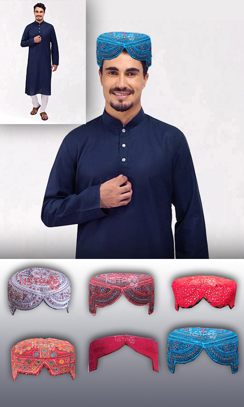 Make Me Saeen Sindhi Caps Photo Editor 