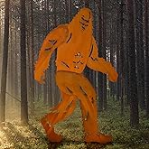 Zonon 7.5ft Large Bigfoot Iron Metal Outdoor Yard Decor Big Foot Sasquatch Gifts for Men Women Bigfoot Statue Silhouette for Yard Art Patio Lawn Forests Garden Farmhouse Decoration(Rust,Hollow)