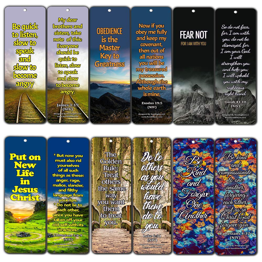 Life Changing Wisdom from God Bible Bookmarks (60 Pack) - Perfect Giveaways for Sunday School and Ministries Designed to Inspire Women and Men