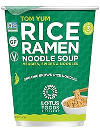 Lotus Foods Tom Yum Soup with Brown Rice Ramen, 2 Ounce, 6 Count
