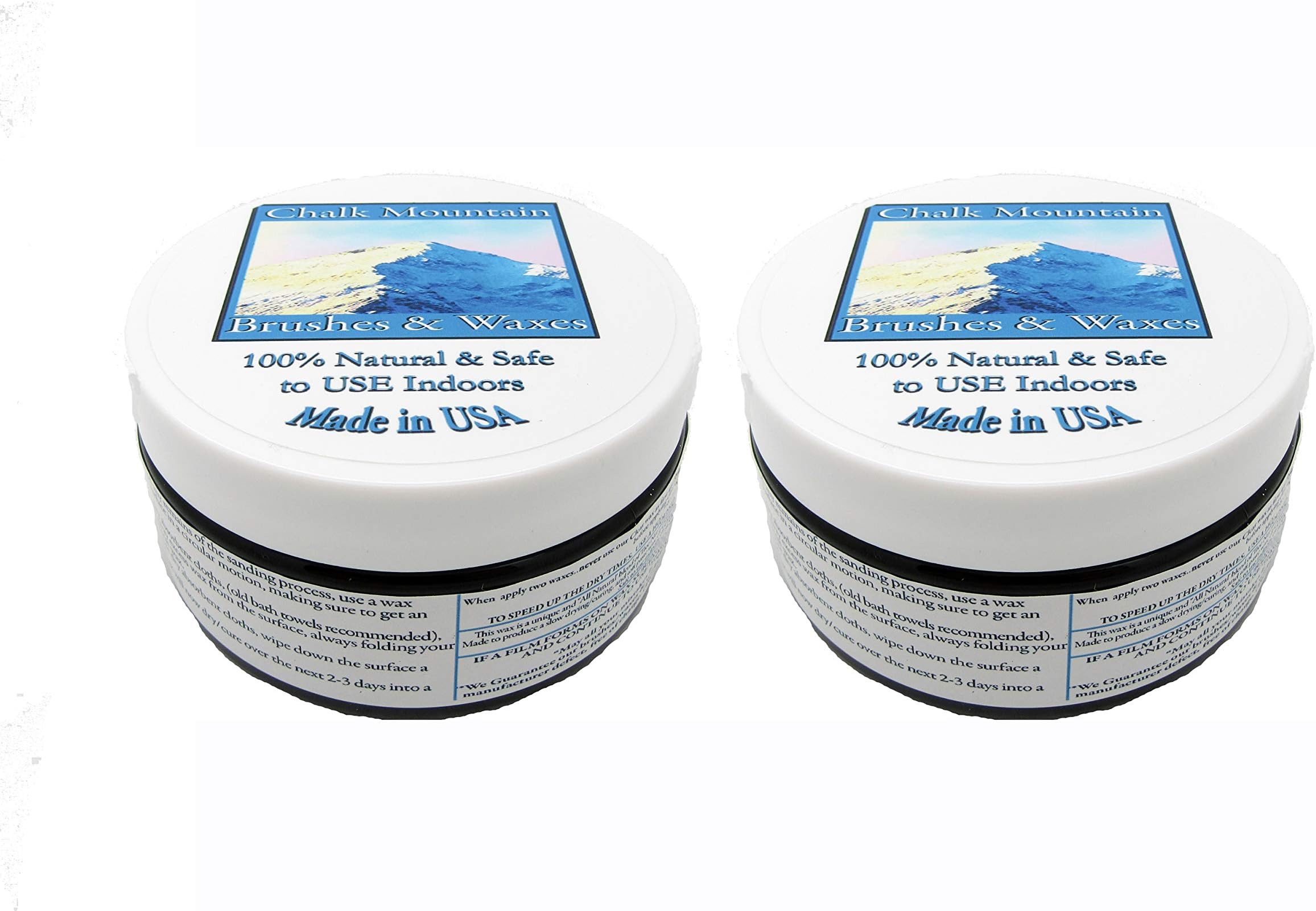 Chalk Mountain Brushes. 100% All Natural Furniture Finishing Waxes. Beautifys & Protects Painted & Unfinished Wood. (16oz, Dark Antiquing)