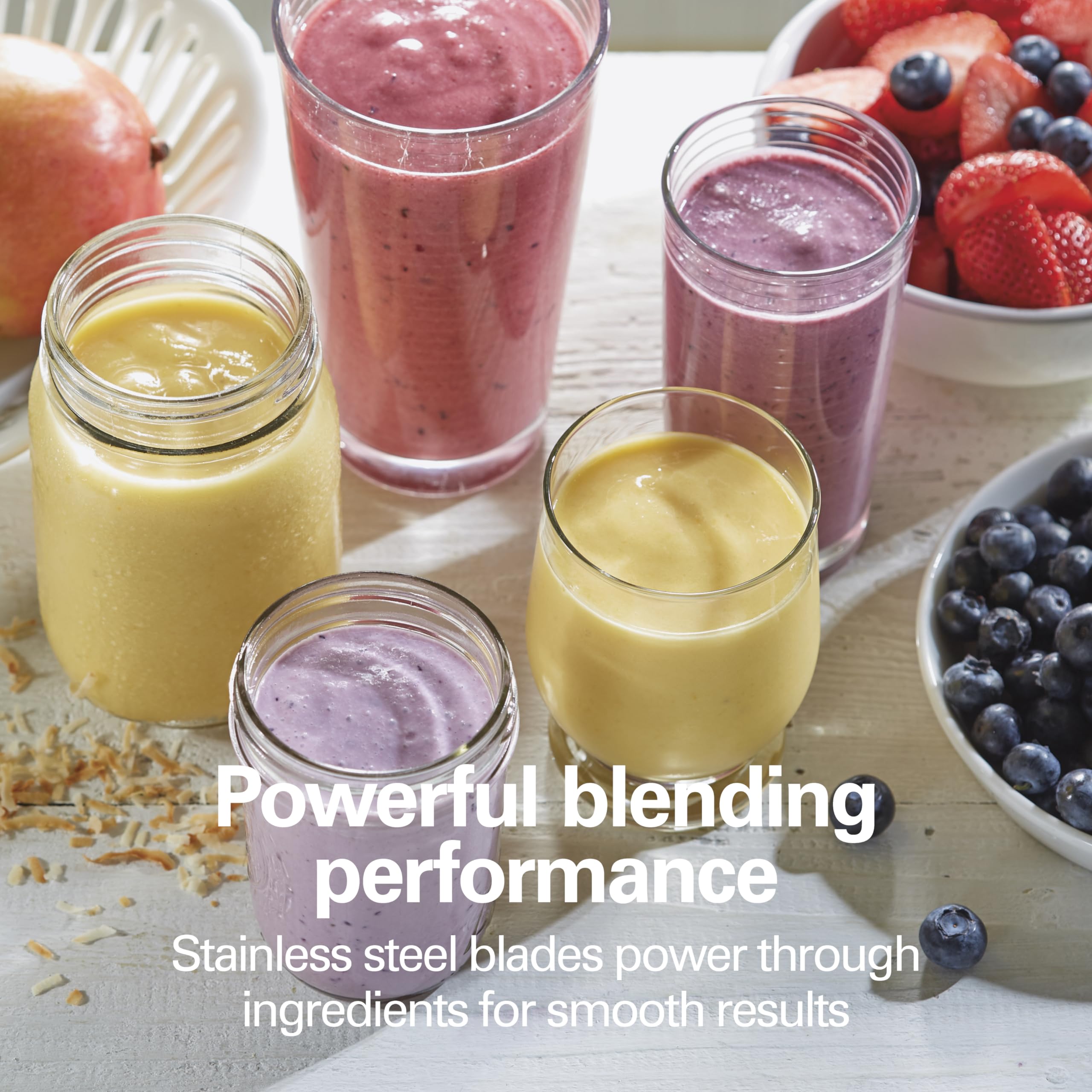 Hamilton Beach Portable Blender for Shakes and Smoothies with 14 Oz BPA Free Travel Cup and Lid