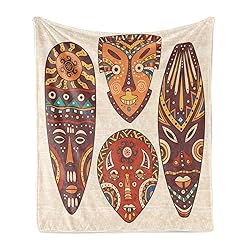 Ambesonne Tiki Bar Soft Flannel Fleece Throw