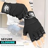 SAWANS Fingerless Working Gloves Men Performance Heavy Duty Black Large view 7