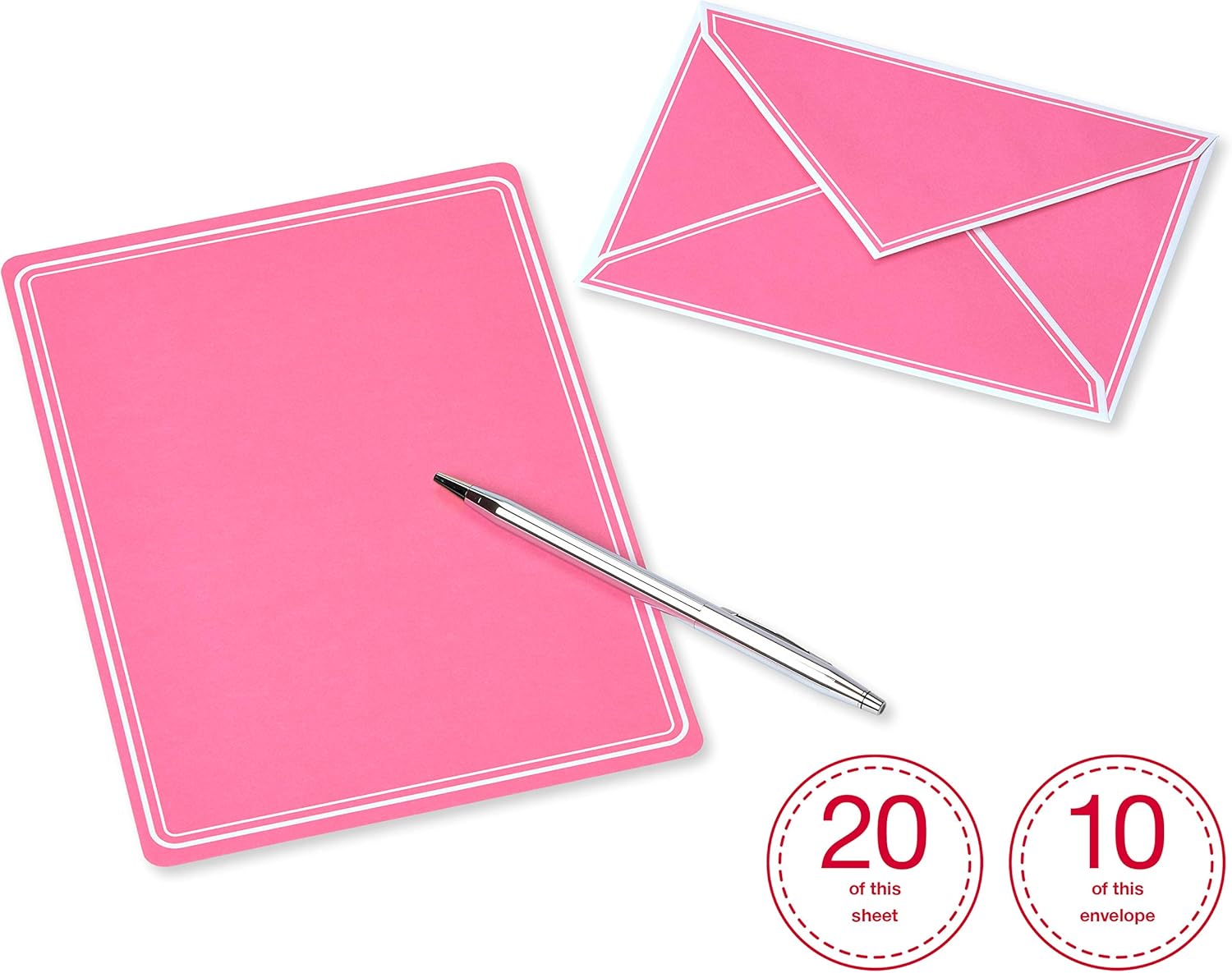 American Greetings Stationery Sheets and Envelopes, Pastel (80-Count) : Office Products
