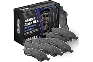 Brake X Front and Rear Brake Pads Kit replacement for 2007-2011 HONDA CR-V | Alpha OE+ Replacement Ceramic Brake Pads
