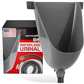 Stock Your Home Waterless Urinal for Men (Gray), Plastic Urinals for Men's Garage, Shed, or Backyard, Wall Mount Urine Diverter and Outdoor Camper Urinals, Portable Urinal for Men, Waterless Toilet