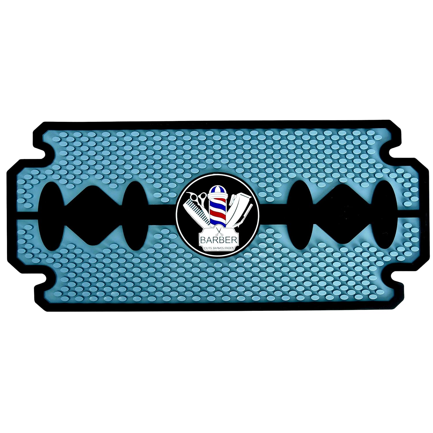 Noverlife Rubber Barber Station Mat, Heat Resistant Anti Slip Hair Salon Service Mat, Double Edge Countertop Protector Pad for Hair Styling Tools, Professional Flexible Mat for Clippers Salon Tools: Beauty