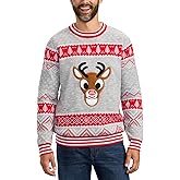 Tipsy Elves Light Up Ugly Christmas Sweaters for Men - Funny Holiday Pullover with LED Lights for Winter Gatherings
