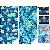 2 Pack Microfiber Thin Lightweight Beach Towel Sand Free Quick Dry Absorbent Compact Towels for Swimming Pool Camping Beach Accessories Large Easy Pack Travel Things for Vacation Essentials Adult Gift
