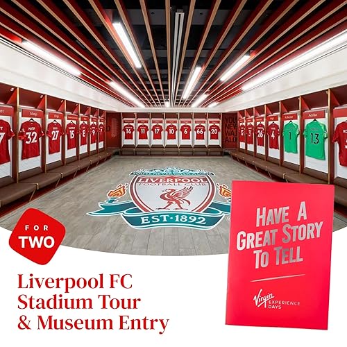 Liverpool FC Stadium Tour & Museum Entry for Two Adults – Explore Anfield, Dressing Rooms, Players’ Tunnel, Press Room & The Liverpool FC Story Experience - Liverpool Football Gifts for Men