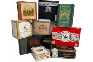 LighterUSA 10 Empty Cigar Boxes - 5 Wooden & 5 Cardboard