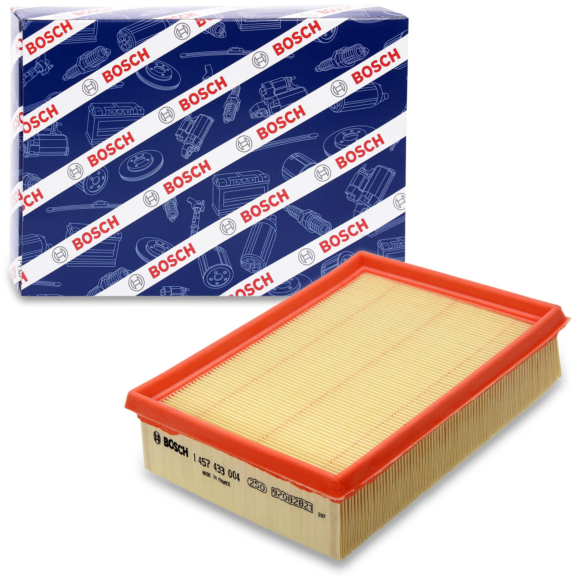 Bosch S3004 Car Air Filter - Separates Particles from the Air Intake - Moisture-resistant plus High Tensile Strength