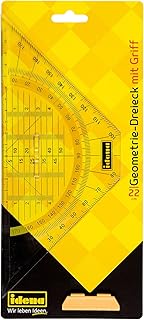 Idena 602043 - Geodreieck mit Griff, 22 cm, transparent, 1 Stück