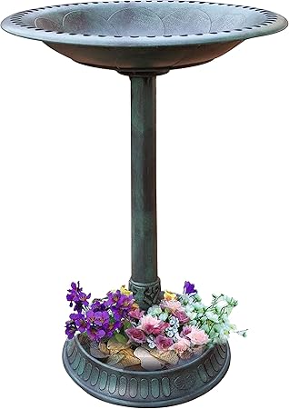 Amazon Com Outdoor Pedestal Bird Bath Stand With Steel Ground