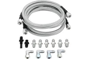 6AN 70" Transmission Fluid Oil Cooler Hose Line Kit Replacement for GM Chevy Transmission 4L80E TH350 TH400 4L60E 700R4 200-4