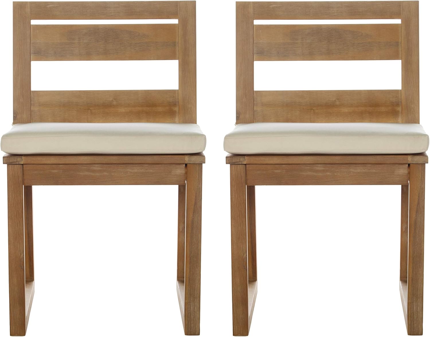 Furniture HotSpot Sarsden Acacia Armless Dining Chairs