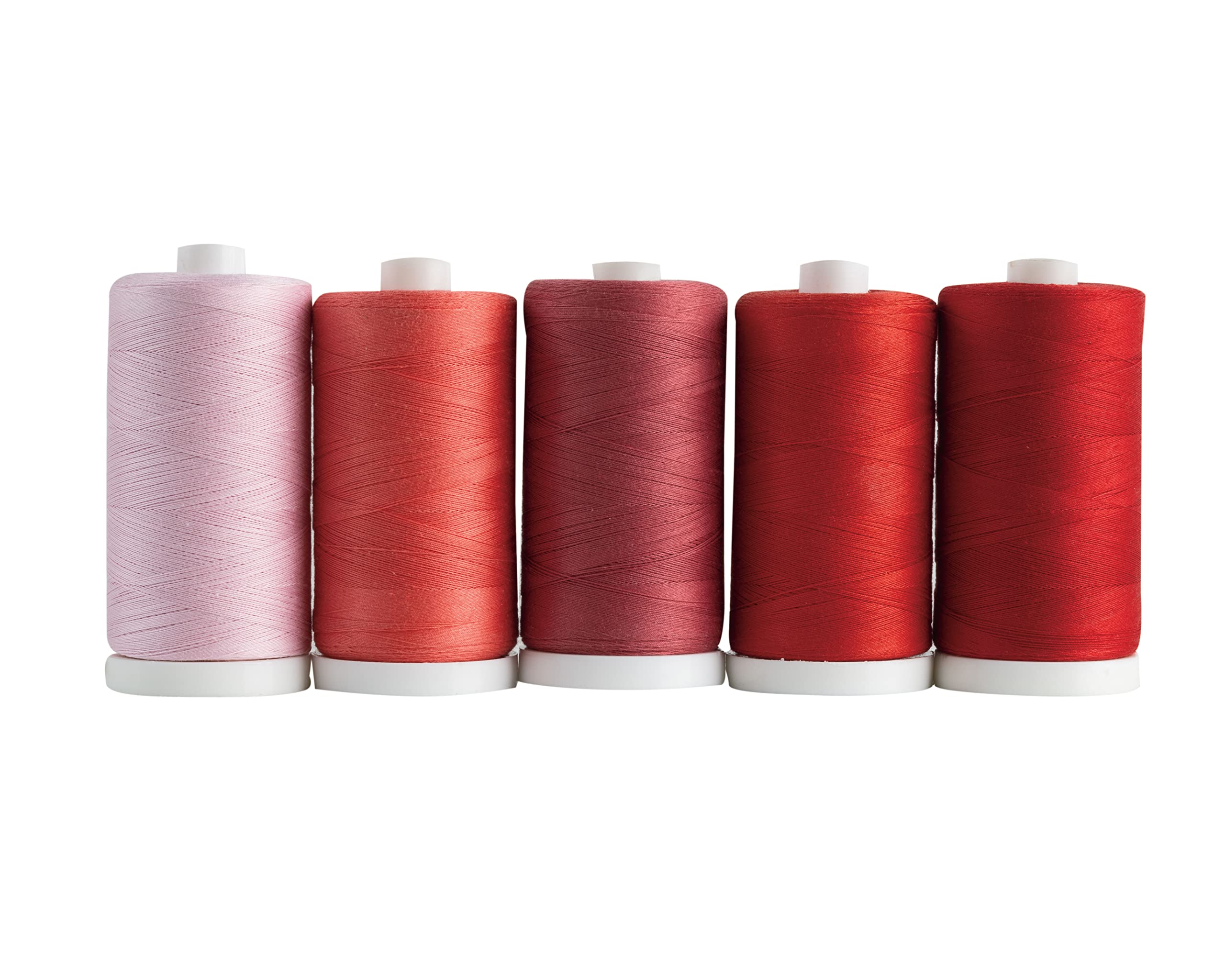 Connecting Threads 100% Cotton Thread Sets - 1200 Yard Spools (Set of 5 - First Blush)