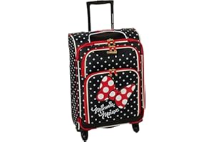 American Tourister Disney Softside Luggage with Spinner Wheels, Minnie Mouse Red Bow, 21-Inch