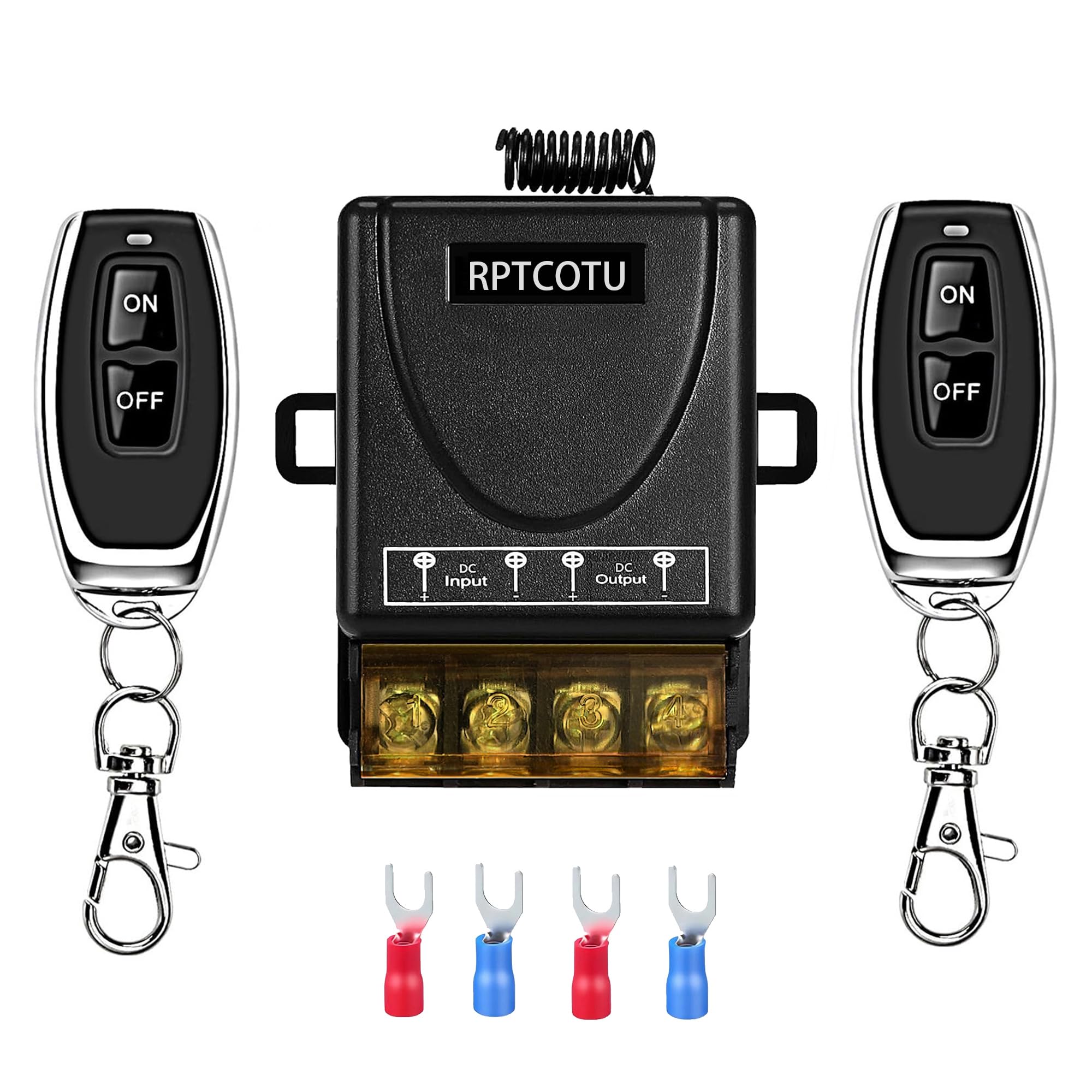 Photo 1 of 12 Volt Wireless Remote Switch,DC Wireless RF Switch,30A Relay Remote Switch,Remote Control Distance 328 Feet,Suitable for All Kinds of DC Motors, Lights, Fans, Roller shutters. (DC 30A)